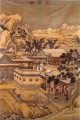 Lang shining happy new year of qianlong old China ink Giuseppe Castiglione